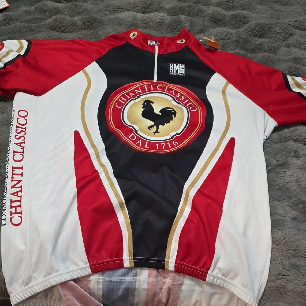 Men's Cycling Jersey - Red, Black, and White